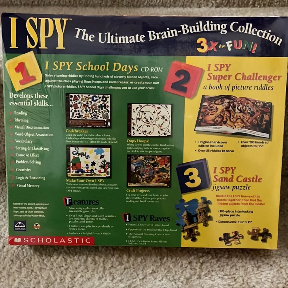 Scholastic I Spy School Days Cd-rom and puzzle set